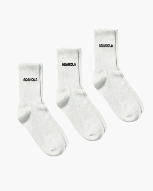 Adanola 3 Pack Socks Ljusgrå | 95764-CMSV