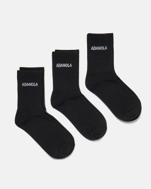 Adanola 3 Pack Socks Svarta | 91230-MZVW