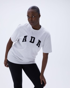 Adanola ADA Korta Sleeve Oversized T-shirt Grå | 01368-VIJQ