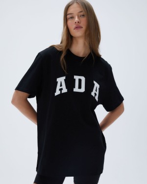 Adanola ADA Korta Sleeve Oversized T-shirt Svarta | 30168-YDEB