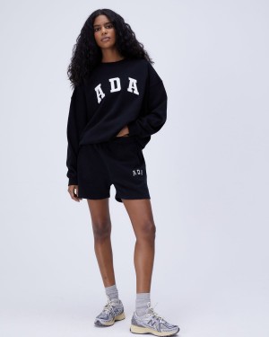 Adanola ADA Sweat Shorts Svarta | 08716-SAFM
