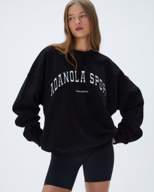 Adanola AS Oversized Sweatshirt Svarta | 35647-CMLV