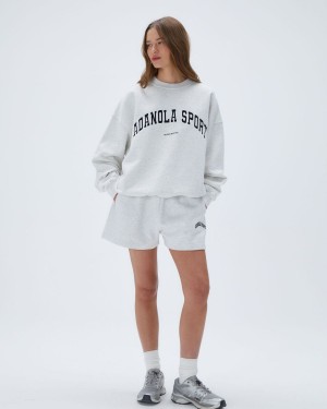 Adanola AS Sweat Shorts Ljusgrå | 10295-IOUM