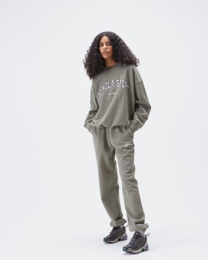 Adanola AS Sweatpants Olivgröna Gröna | 91037-GSHZ