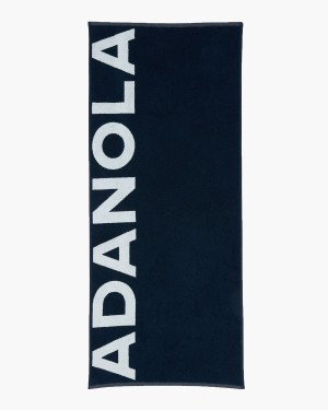 Adanola Branded Towel Marinblå Vita | 57964-EHZO