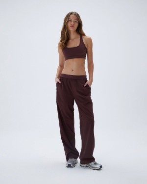 Adanola Branded Waistband Pant Vinröda | 37084-HKZQ