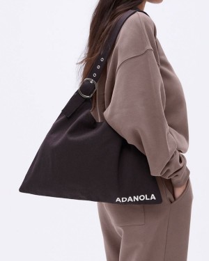 Adanola Buckle Shoulder Bag Kaffe | 93254-URFS