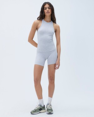 Adanola Cotton Crop Shorts Grå | 69814-WXAH
