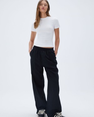 Adanola Cotton Pull on Pants Svarta | 69324-AQSW