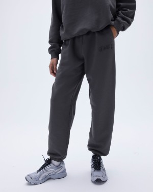 Adanola Distressed Varsity Sweatpants Grå | 59413-FNMG