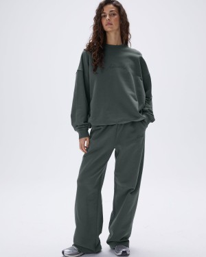 Adanola Freehand Straight Leg Sweatpants Gröna | 52467-MRVN
