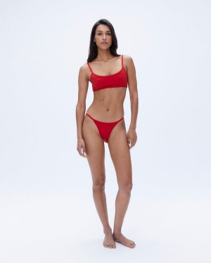 Adanola High Leg Bikini Bottoms Röda | 89572-JMRY