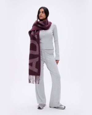 Adanola Knit Scarf Mörkrosa | 62793-OCQH