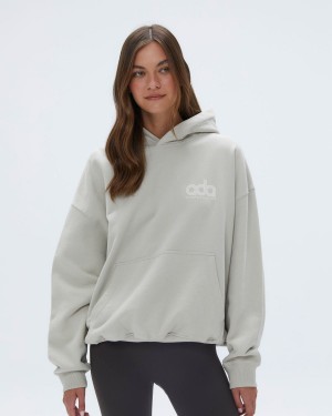 Adanola Performance Oversized Hoodie Grå | 49571-JXQZ