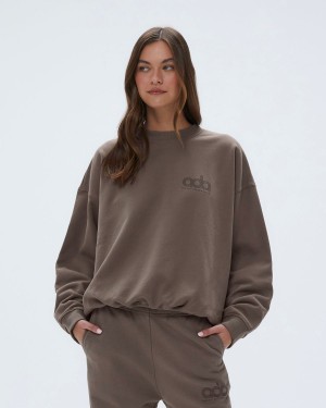 Adanola Performance Oversized Sweatshirt Bruna | 07639-LIMX