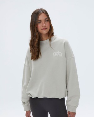 Adanola Performance Oversized Sweatshirt Grå | 01563-JWZC