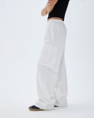 Adanola Relaxed Cotton Cargo Pants Vita | 41903-DIZA