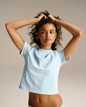 Adanola Short Sleeve Classic T-shirt Blå | 92856-ABOP