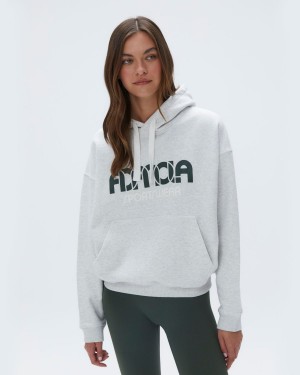 Adanola Sportswear Relaxed Drawcord Hoodie Ljusgrå Mörkolivgröna | 75362-EKWG