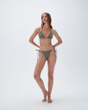 Adanola Tie Side Bikini Bottoms Olivgröna Gröna | 34769-TPWG