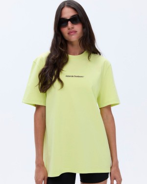 Adanola Trail Short Sleeve Oversized T-shirt Ljusgröna | 84529-KIPM