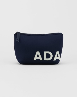 Adanola Travel Pouch Marinblå Blå Vita | 45201-WTPU