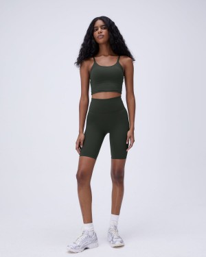 Adanola Ultimate Bike Shorts Mörkolivgröna | 93854-YGFW
