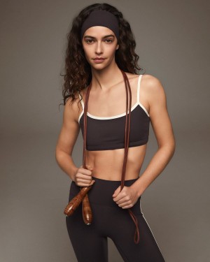 Adanola Ultimate Contrast Strap Scoop Bra Kaffe Grädde | 74960-QEND