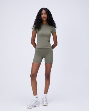 Adanola Ultimate Crop Shorts Olivgröna Gröna | 56804-FQOR