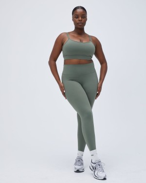 Adanola Ultimate Leggings Khaki Gröna | 28053-OXNY