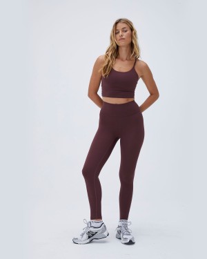 Adanola Ultimate Leggings Vinröda | 82617-XKQG