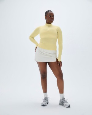 Adanola Ultimate Long Sleeve Quarter Zip Top Citron Gula | 53247-GKCR
