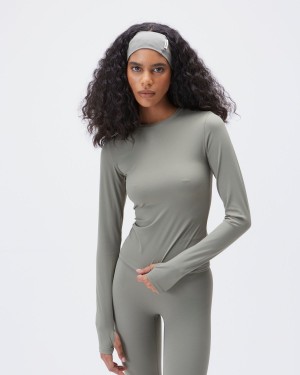 Adanola Ultimate Long Sleeve Top Olivgröna Gröna | 95387-HODE