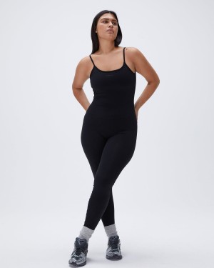Adanola Ultimate Low Cross Back Unitard Svarta | 05329-PVRT