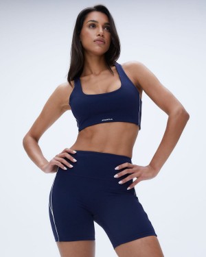 Adanola Ultimate Micro Piping Bra Marinblå Blå Vita | 63178-QBPR