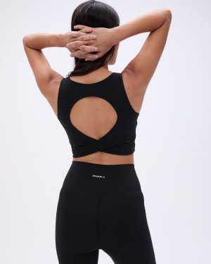 Adanola Ultimate Open Back Bra Svarta | 97605-ZFJV