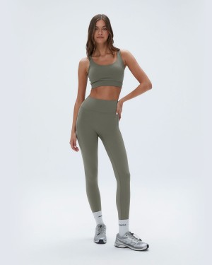 Adanola Ultimate Pocket Leggings Olivgröna Gröna | 04856-ODLT