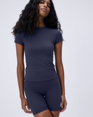 Adanola Ultimate Short Sleeve Top Blå | 28503-MECD