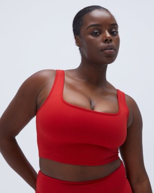 Adanola Ultimate Square Neck Bra Röda | 43587-OUWH