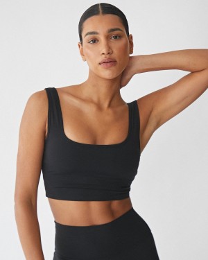 Adanola Ultimate Square Neck Bra Svarta | 90345-ZDCK