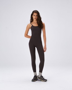 Adanola Ultimate Strappy Full Length Unitard Kaffe | 67208-ZSJM