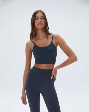 Adanola Ultimate Tank Bra Blå | 75098-HMKB