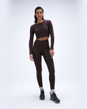 Adanola Ultimate Wrap Over Leggings Kaffe | 05743-WARN