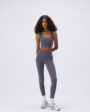 Adanola Ultimate Wrap Over Leggings Mörkgrå | 60518-NHTU