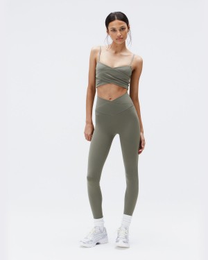 Adanola Ultimate Wrap Over Leggings Olivgröna Gröna | 14769-BWAY