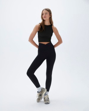 Adanola Ultimate Wrap Over Leggings Svarta | 51483-XWQS