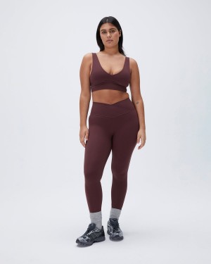 Adanola Ultimate Wrap Over Leggings Vinröda | 89157-YSVF
