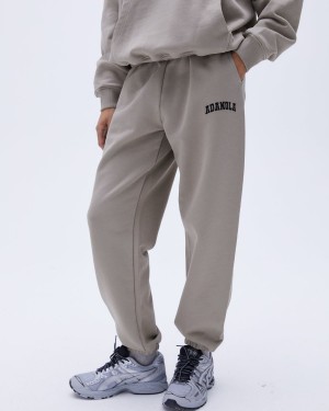 Adanola Varsity Sweatpants Beige | 75281-XNLD