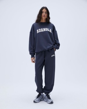 Adanola Varsity Sweatpants Blå | 62197-WSCQ